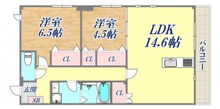 エフティー西宮北口B棟の物件間取画像